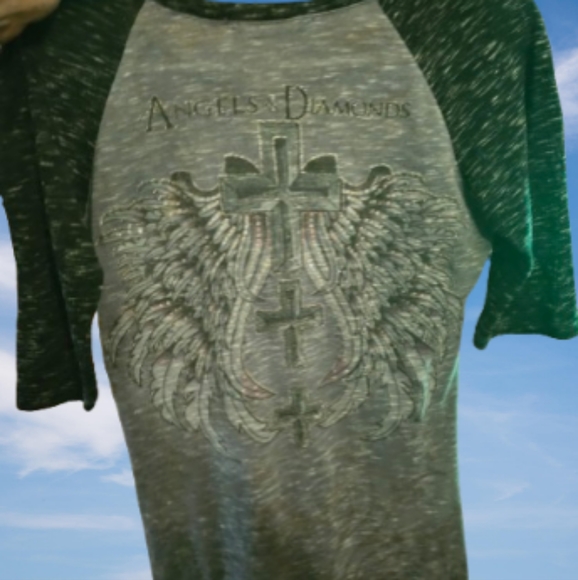 Angels and Diamons embellished tee Medium - Picture 3 of 5